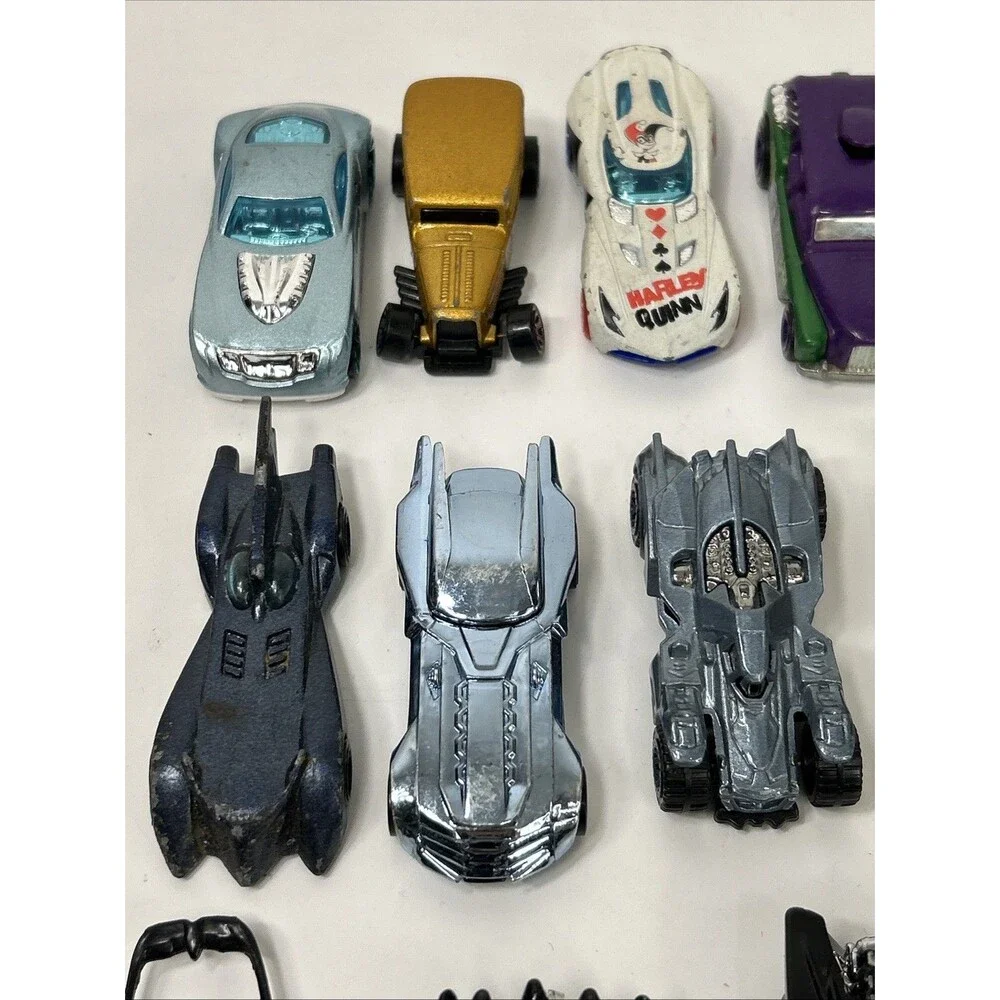 Hot Wheels Batman Batmobile Lot Joker Harley Quinn Joker Mr. Freeze Penguin
